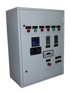 Комплект автоматики котла Е-2.5-14ГМ Комплект автоматики котла Е-2.5-14 ГМ, предназначен для автоматизации парового котла Е-2.5-14 ГМ - топливо: газ-мазут. Автоматика обеспечивает защиту котла, отсечку топлива при исчезновении напряжения питания и при отклонении технологических параметров от нормы, а также автоматический розжиг и регулирование. Комплект автоматики котла Е-2.5-14 ГМ. Комплектация: Щит управления, МЭО, ЗЗУ, колонка уровнемерная, датчики.
